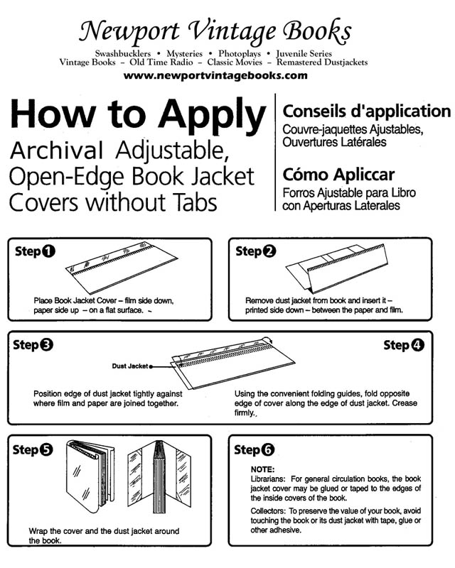 Newport Vintage Books Store Mylar Dustjacket Protectors [Book